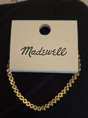 Madewell Shiny Gold Linked Circle Bracelet